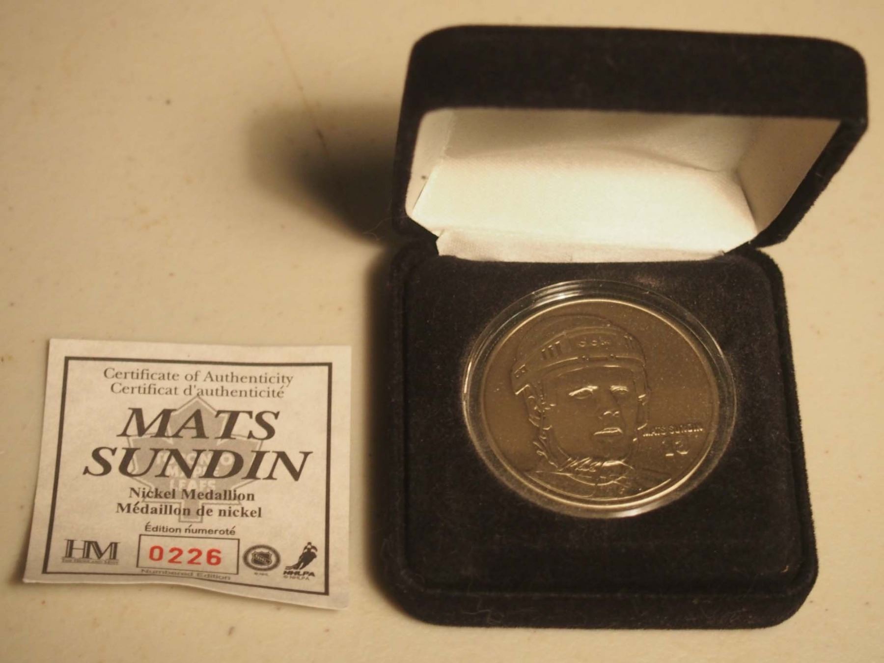 Mats Sundin Nickel Medallion