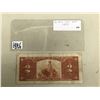 Image 2 : Vintage 2$ Canadian Bill (1) (1937 BC22B, W/B 8220010)