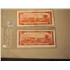 Image 2 : Vintage 2$ Canadian Bills (2) (1954 M/G 5529633 & A/G 5620206)