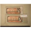 Image 1 : Vintage 2$ Canadian Bills (2) (1954 J/G 4889272 & K/G 7141365 BC38C)