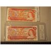 Image 1 : Vintage 2$ Canadian Bills (2) (1974 RW4851956 &RR9148417)