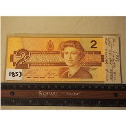 Vintage 2$ Canadian Bill (1) (1986 ARK 3787439