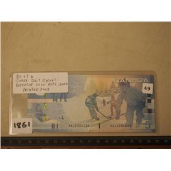 5$ Canadian Bill (1) (2006 AAJ2204220 (Printed 2009)