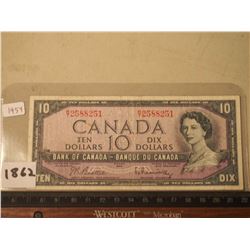 Vintage 10$ Canadian Bill (1) (1954 R/T 2588251)