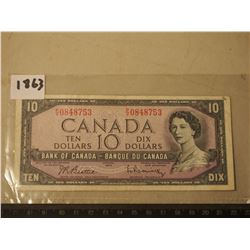 Vintage 10$ Canadian Bill (1) (1954 P/V 0848753)