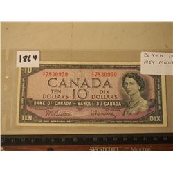 Vintage 10$ Canadian Bill (1) (1954 Y/T 7830959)