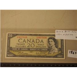 Vintage 20$ Canadian Bill (1) (1954 D/W 3077030)