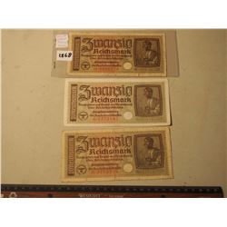 WWII Nazi German Money 20 (3)