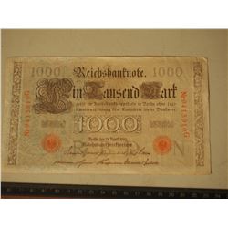 German Currency 1000, 1910