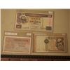 Image 1 : Foreign Paper Money (3) (1962 Laos 1 KIP, 1982 1000 Lire Greece, 1996 20 Hong Kong