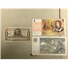 Image 2 : Foreign Paper Money (3) (1987 5 Pounds Britain, 1$ Australia, 1 Bolivia)