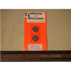 Lot Of Packaged Coins (2) (Indian Head, Buffalo Nickel)