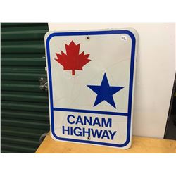 Metal Canam Highway Sign, 24"x18"