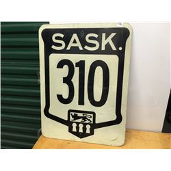 Metal Sask 310 Sign, 24"x18"