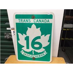 Metal Trans Canada Saskatchewan 16 Sign, 24"x18"