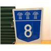 Image 1 : Metal Saskatchewan Blue 8 Sign, 24"x18"