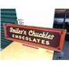 Image 1 : Wooden Smiles'n Chuckles Chocolates Sign, 43"x13"