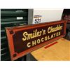 Image 2 : Wooden Smiles'n Chuckles Chocolates Sign, 43"x13"