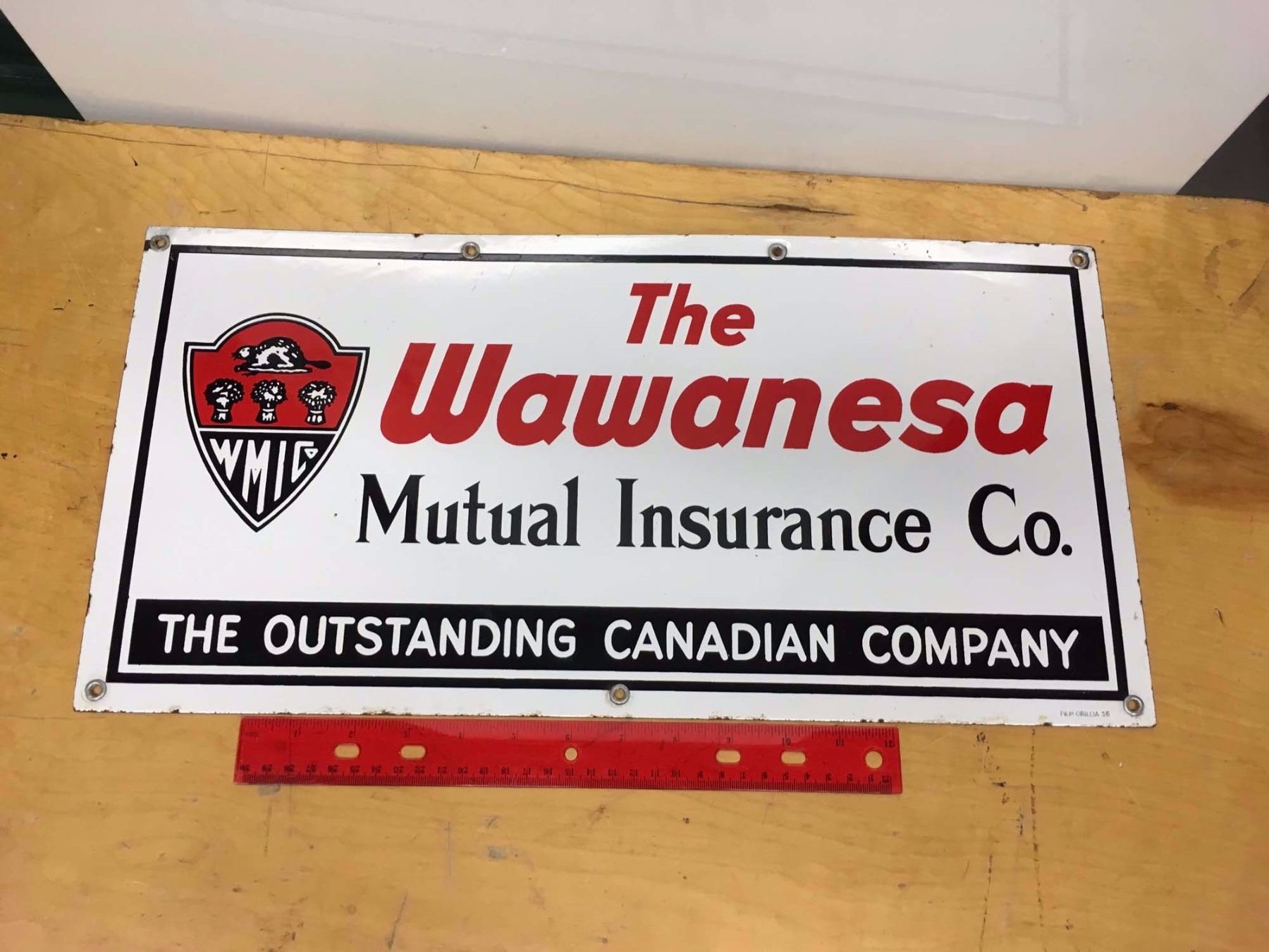 Does Wawanesa Auto Insurance Cover Rental Cars The Wawanesa Mutual Insurance Co. Porcelain Sign, 20"x10"