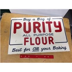 Purity All Purpose Flour Metal Sign, 22"x15"
