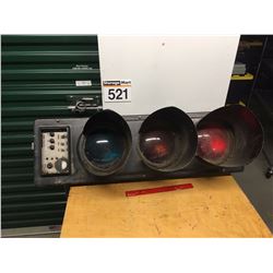 Metal Traffic Light, 38"x12"x12"