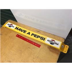 Metal Pepsi-Cola Door Pusher, Porcelain, Repainted