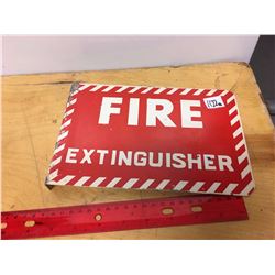 Metal Fire Extinguisher Sign, DS, 9"x4"