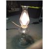 Image 4 : Green Glass Oil lamps (2) W/ Electric Lamp (Working)