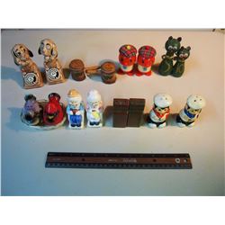 Various Salt and Pepper Shakers
