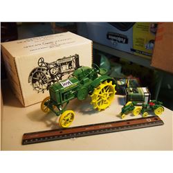 John Deere Memorabilia (Model C Toy Tractor in Box,1/64 Scale JD Tractors & JD Antenna Top)