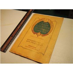 1932 Regina Sask. World Grain Expo Announcement & Prize List