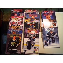 Early 1990's Beckett Hockey Card Magazines (19 Different Issues Including Two Gretzky Covers)