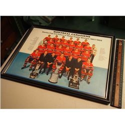 1967/68 Montreal Canadiens Framed Team Picture