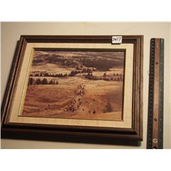 Framed Cypress Hills Cattle Drive Picture