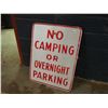 Image 1 : Porcelain No Camping Sign (24”x18”)
