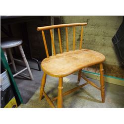 Small Pine Hall Chair, 18” Tall And 20” Wide