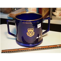University Of Calgary - 1960's Large Cobalt Blue Presentation Cup