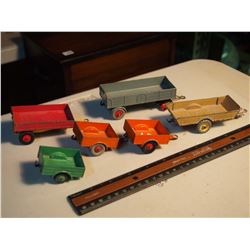 Collection Of Dinky Toy Farm Wagons (6)