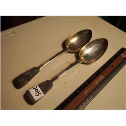 1857 Exeter Sterling Silver Spoons (2)