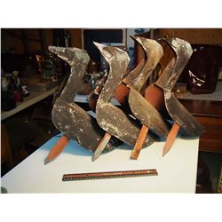 Folk Art Metal Duck Decoys (4)
