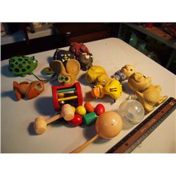 Assorted Vintage Rubber Toys, Very Old
