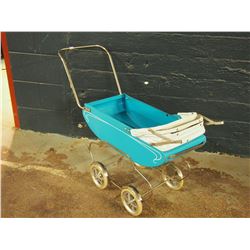 Blue Canopy Doll Carriage