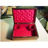 Image 2 : Inlaid Mahogany Jewellery Box (11”x8”x5”)