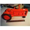 Image 1 : Folk Art 16” Wood & Metal Tractor (With Royal Master Rubber Tires)