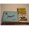 Image 1 : Tobacco Flat Tins (3) Express Cigarette, JW Collins, Players Navy Cut