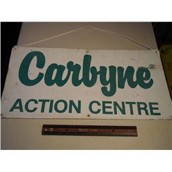 Carbyne Metal Advertising Sign, 24”x12”