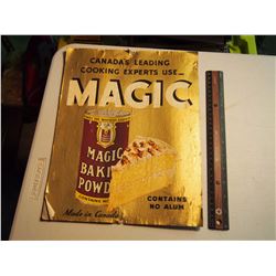 Magic Baking Powder Cardboard Ad
