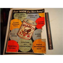 Gillett’s Lye Cardboard Ad