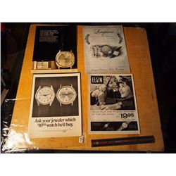 Lot of 7 Watch & Pens Related Vintage Ads