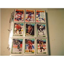 1991-92 O-Pee-Chee Hockey 528 Card Set in 9 Pocket Binder Pages